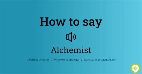 how to pronounce alchemist|prophesying pronunciation.